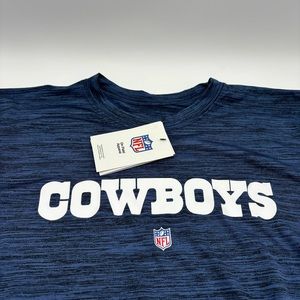 Dallas Cowboys Nike On Field Dri-Fit Navy Crew Neck Tee Shirt Mens Medium